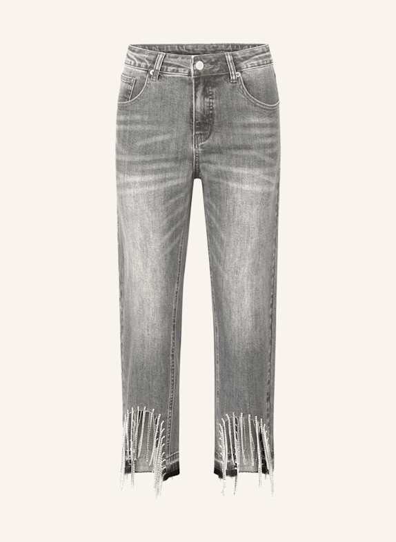 APART Mom Jeans mit Kristallsteinen GRAU