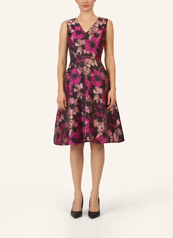 APART Jacquardkleid SCHWARZ/ SILBER