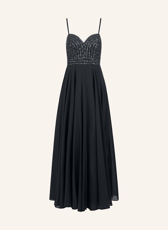 APART Abendkleid mit Pailletten SCHWARZ