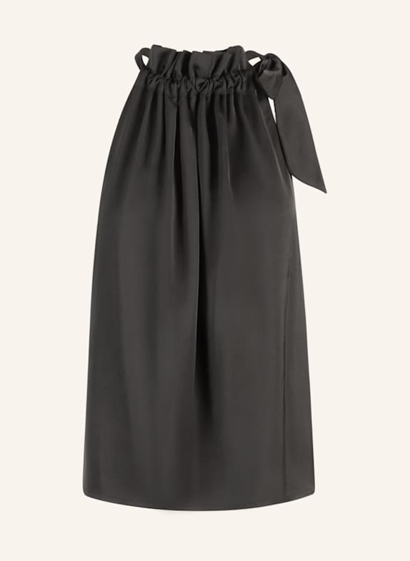 APART Satinblusentop SCHWARZ