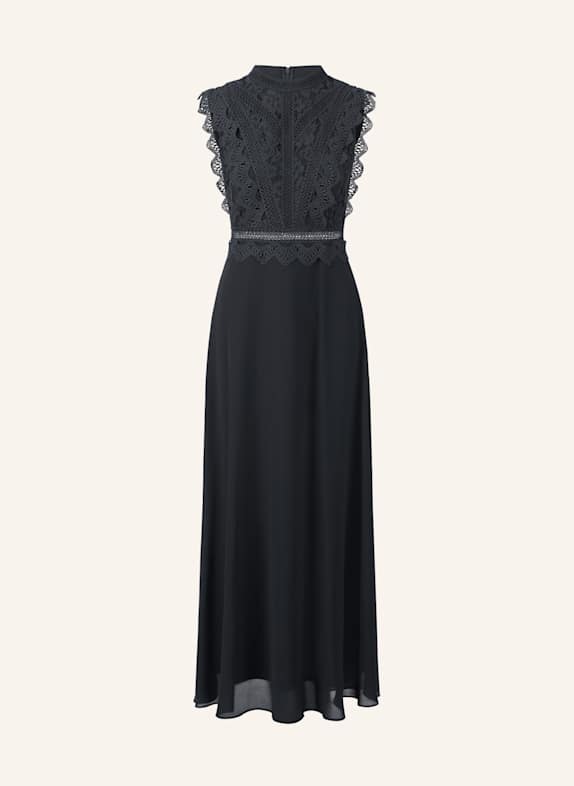 APART Abendkleid mit Lochspitze SCHWARZ