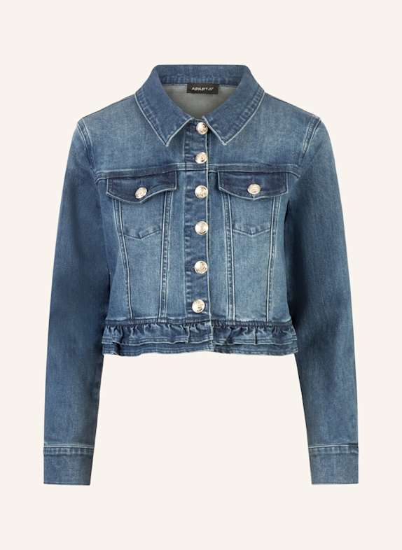 APART Jeansjacke mit Rüschen BLAU