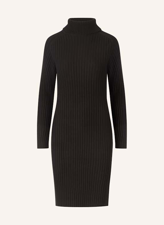 APART Rippenstrickkleid SCHWARZ