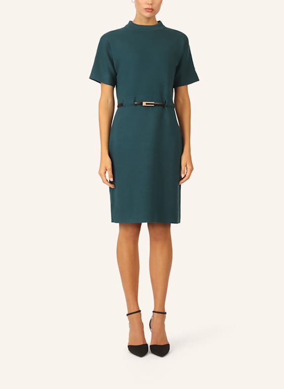 APART Strickkleid mit Gürtel DUNKELGRÜN