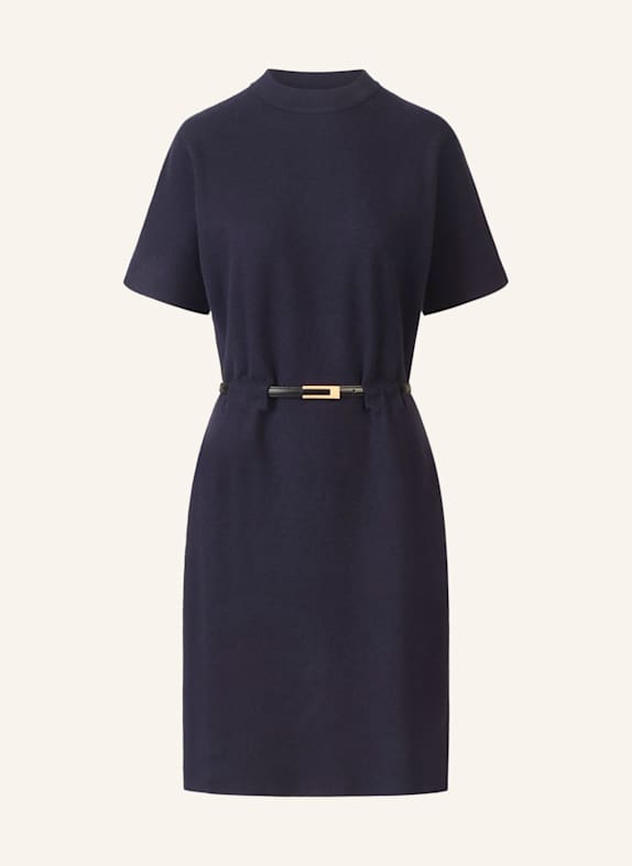 APART Strickkleid mit Gürtel DUNKELBLAU