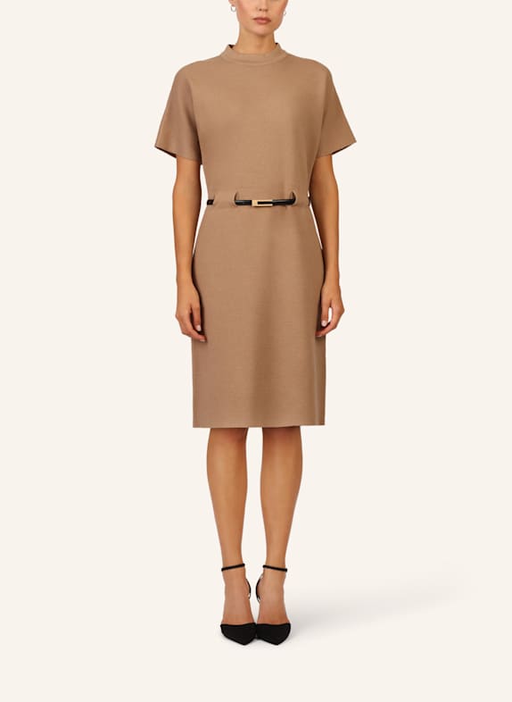 APART Strickkleid mit Gürtel CAMEL