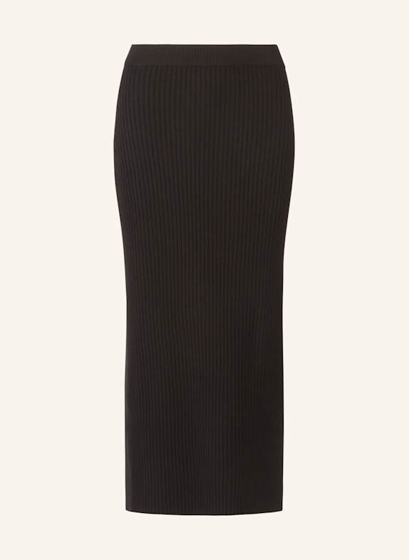 APART Rippenstrickrock SCHWARZ