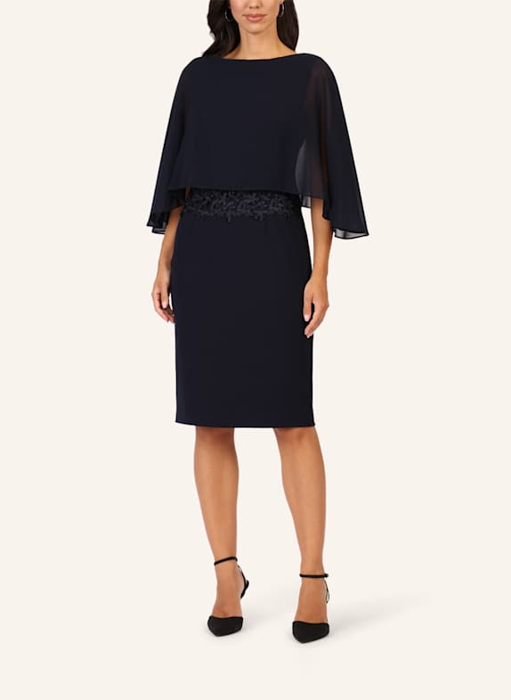 APART Kleid mit Chiffoncape DUNKELBLAU