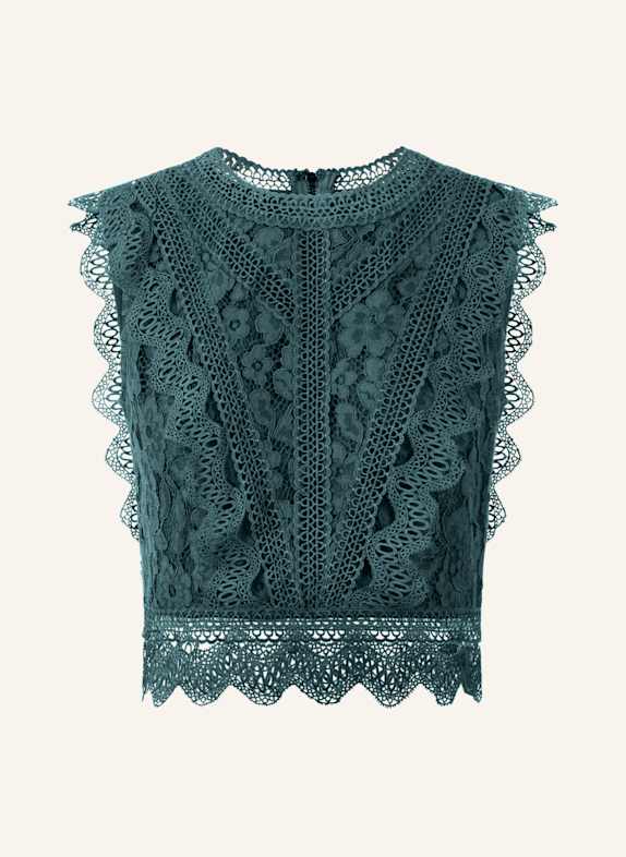 APART Blusentop aus Spitze DUNKELGRÜN