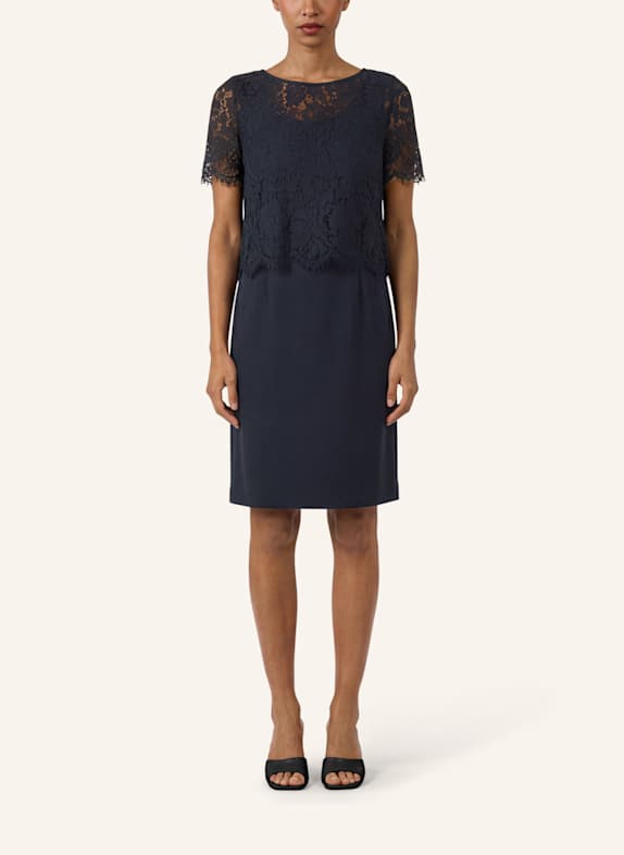 APART Etuikleid mit Spitzenjäckchen DUNKELBLAU