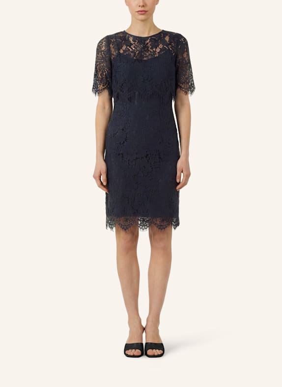 APART Spitzenkleid mit Spitzenjacke DUNKELBLAU