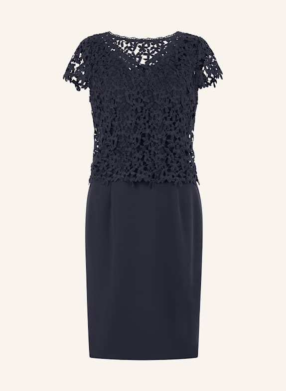 APART Etuikleid mit Spitzenjäckchen DUNKELBLAU