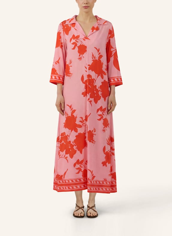 APART Langes Jerseykleid PINK/ ORANGE