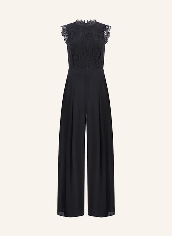 APART Overall mit Spitzenoberteil SCHWARZ