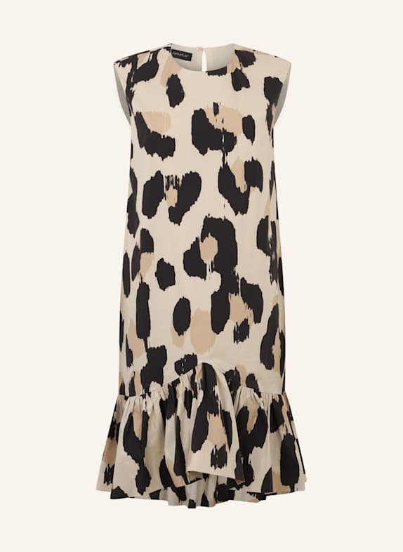 APART Kurzes Kleid BEIGE/ SCHWARZ/ DUNKELGRÜN