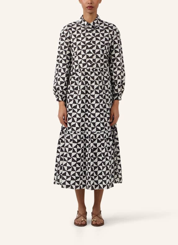 APART Midi Kleid SCHWARZ/ CREME