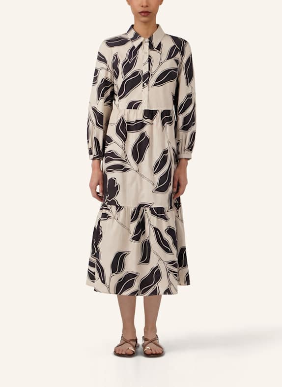 APART Midi Kleid BEIGE/ SCHWARZ