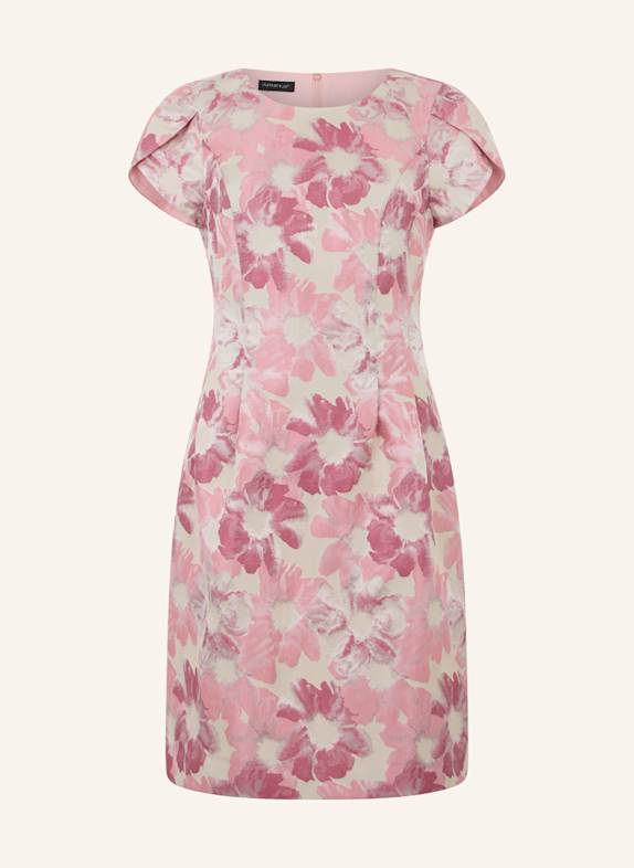 APART Kurzes Jacquardkleid CREME/ ROSA