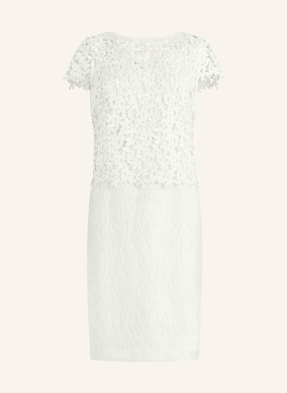 APART Etuikleid mit Spitzenjäckchen CREME