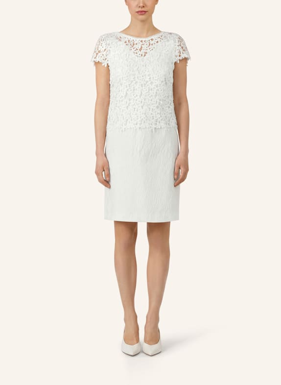 APART Etuikleid mit Spitzenjäckchen CREME