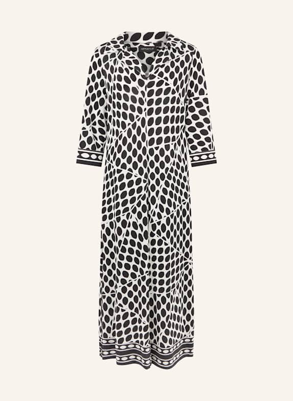 APART Langes Jerseykleid SCHWARZ/ CREME