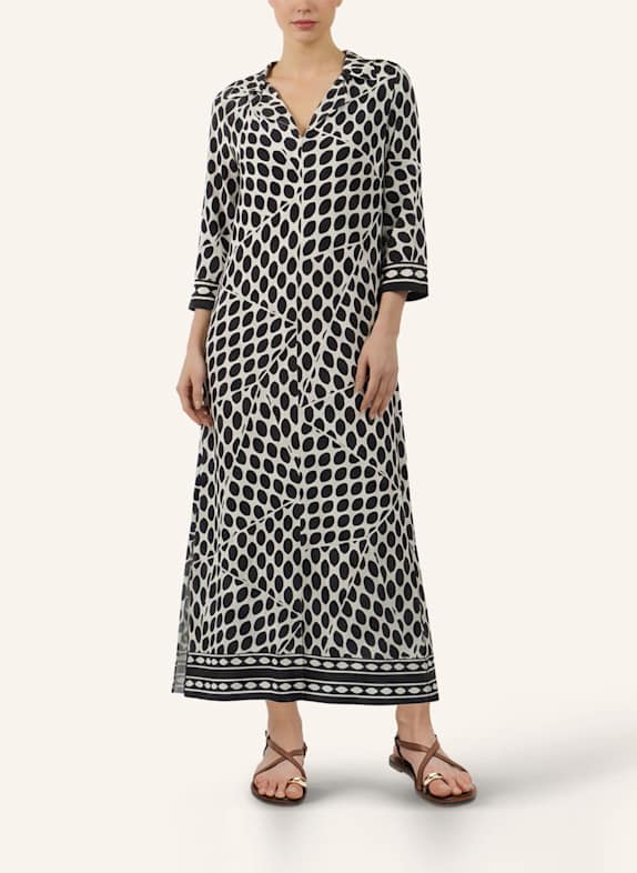APART Langes Jerseykleid SCHWARZ/ CREME