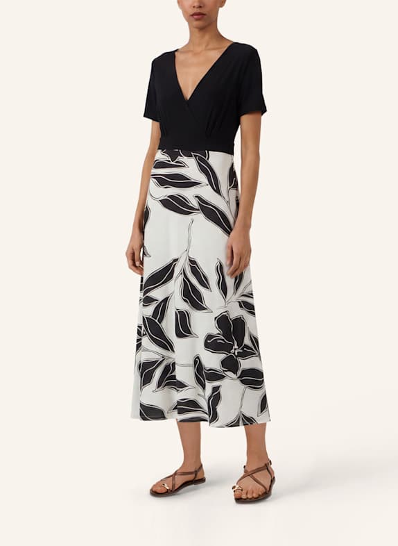 APART Midi Jerseykleid SCHWARZ/ CREME