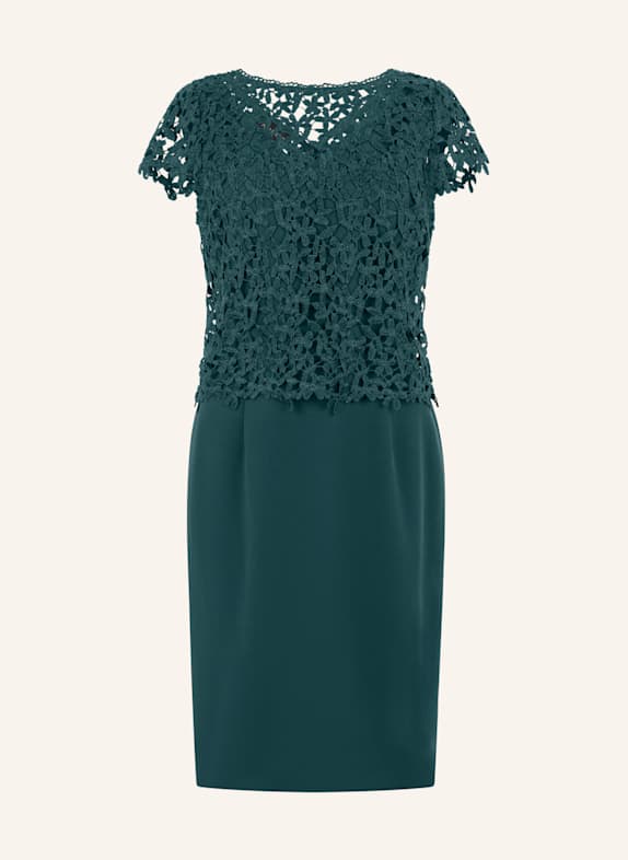 APART Etuikleid mit Spitzenjäckchen DUNKELGRÜN