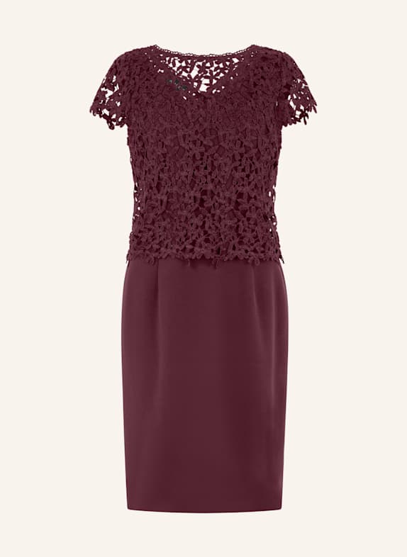 APART Etuikleid mit Spitzenjäckchen ROT