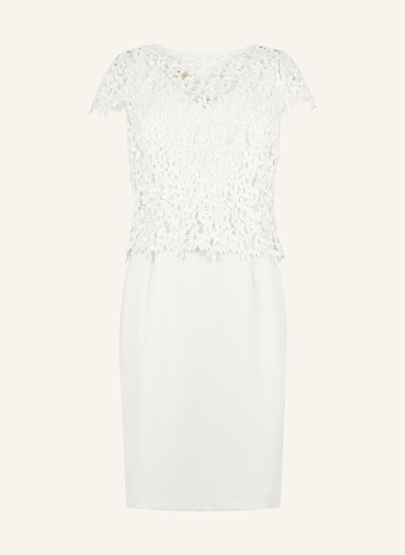 APART Etuikleid mit Spitzenjäckchen CREME
