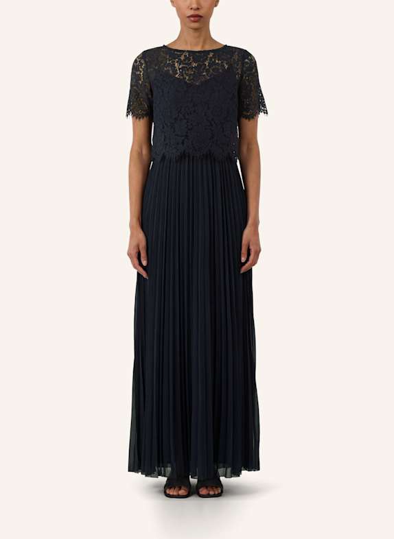 APART Set: Abendkleid und Blusenshirt aus Spitze DUNKELBLAU