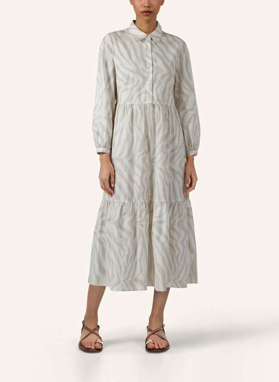 APART Midi Kleid BEIGE/ WEISS
