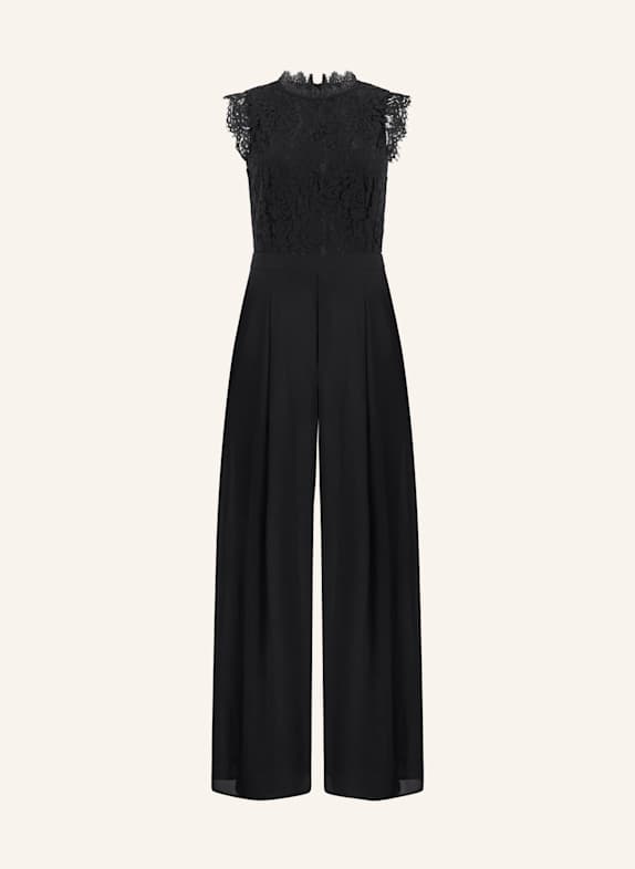 APART Overall mit Spitzenoberteil SCHWARZ