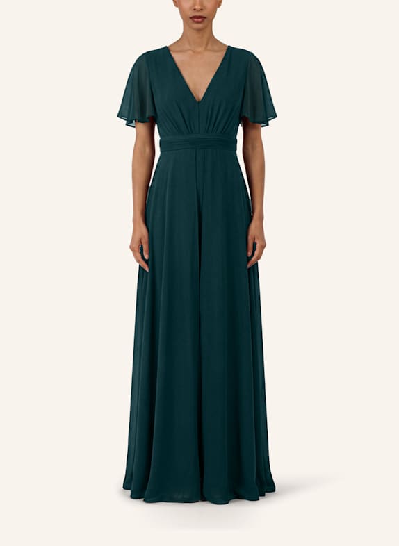 APART Jumpsuit mit Volants DUNKELGRÜN