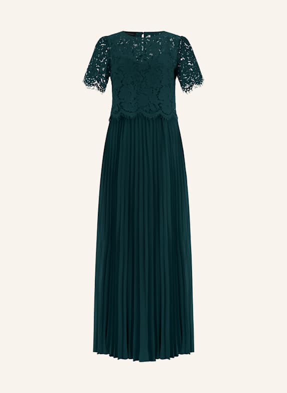 APART Set: Abendkleid und Blusenshirt aus Spitze DUNKELGRÜN