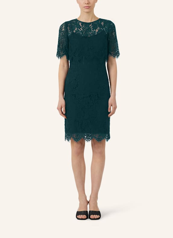 APART Spitzenkleid mit Spitzenjacke DUNKELGRÜN