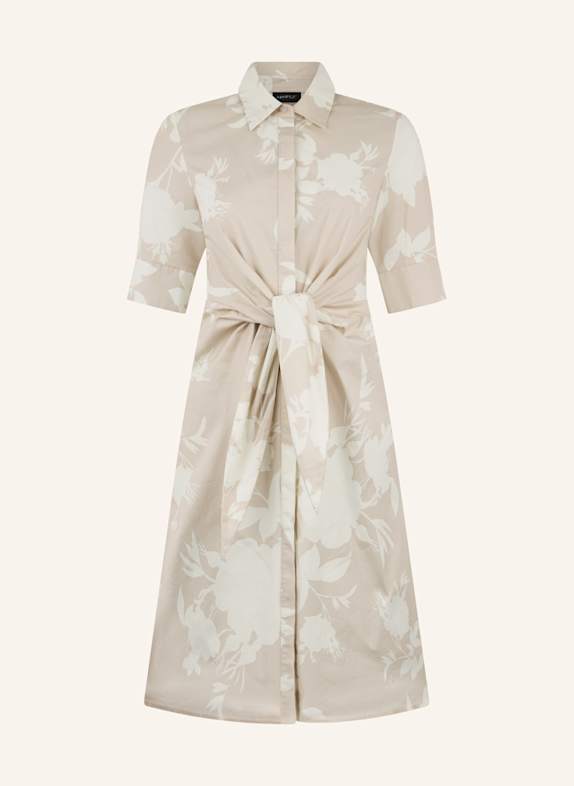 APART Kurzes bedrucktes Kleid BEIGE/ WEISS