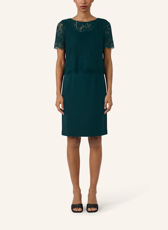 APART Etuikleid mit Spitzenjäckchen DUNKELGRÜN