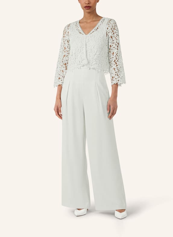 APART Overall mit Spitzenjäckchen CREME