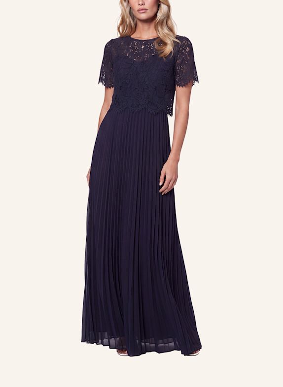 APART Set: Abendkleid und Blusenshirt aus Spitze DUNKELBLAU