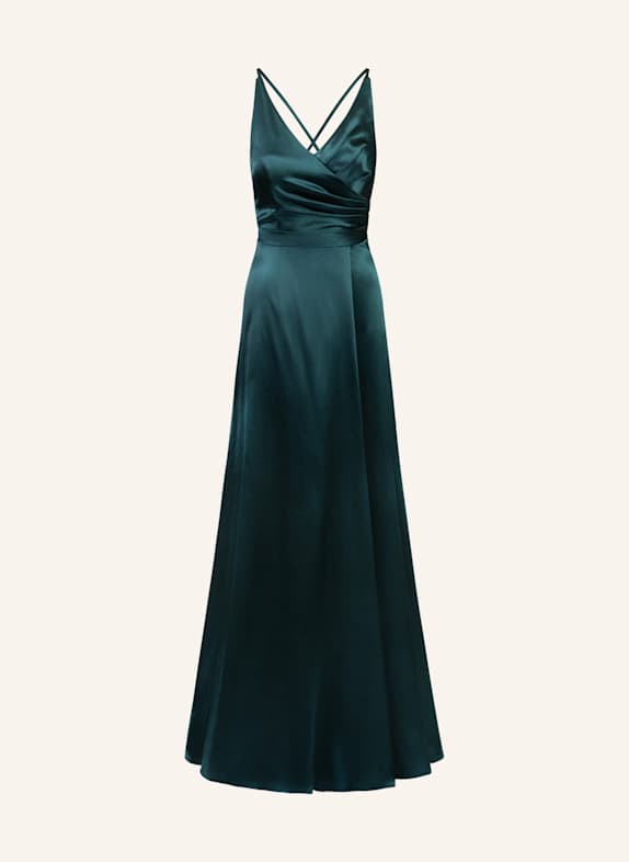 APART Satin-Abendkleid PETROL