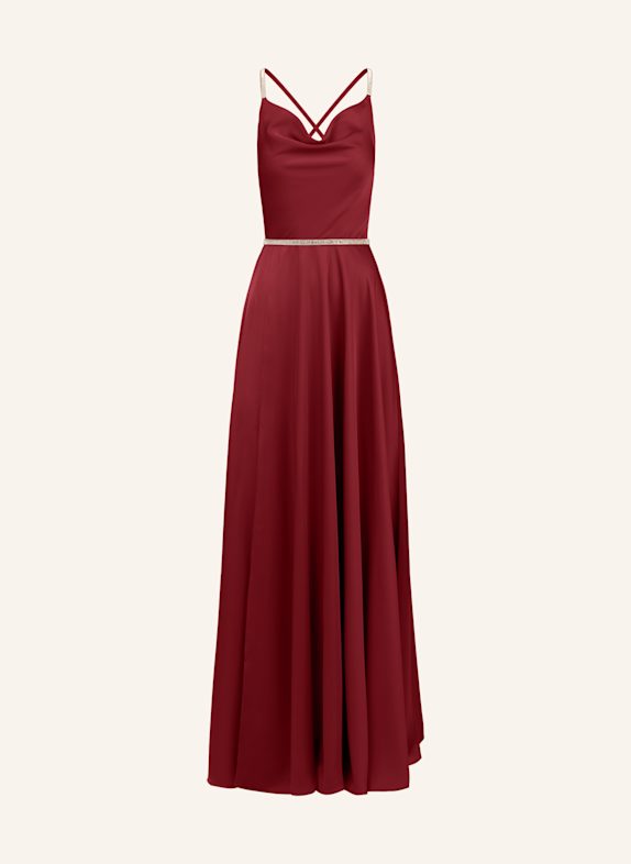 APART Satin-Abendkleid DUNKELROT