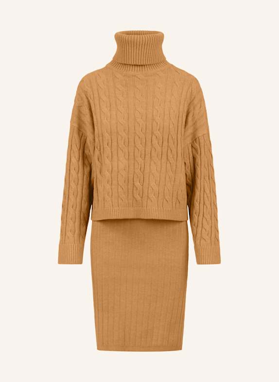 APART Strickkleid mit Pullover COGNAC