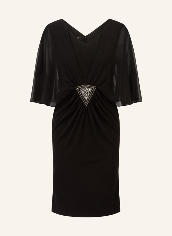 APART Cocktailkleid mit Chiffon SCHWARZ