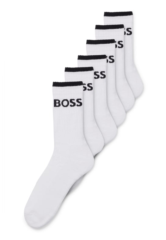 BOSS Casual Socken 6P QS STRIPE CC WEISS