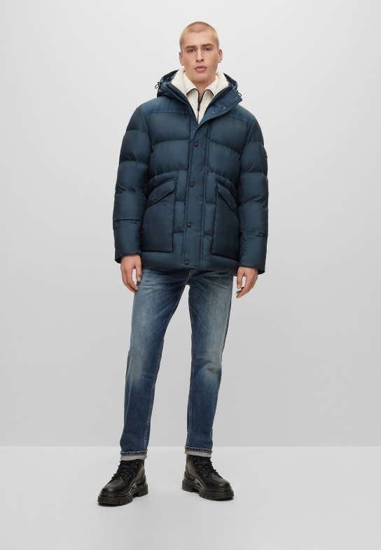 BOSS Parka ONEON-W Relaxed Fit DUNKELBLAU