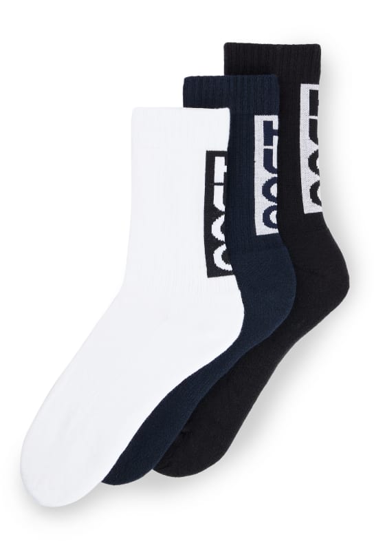 HUGO Casual Socken 3P QS SINCE93 CC WEISS