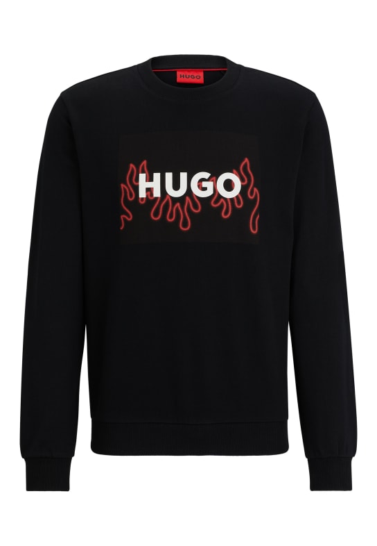 HUGO Sweatshirt DURAGOL_U241 Regular Fit SCHWARZ