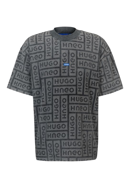 HUGO T-Shirt NIDANE GRAU