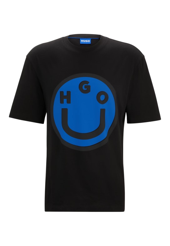 HUGO T-Shirt NIMPER Regular Fit SCHWARZ